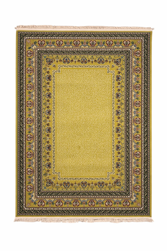 Tapis Oriental Gaye Karizma Jaune Clair – Motifs Traditionnels, 165 x 230 cm