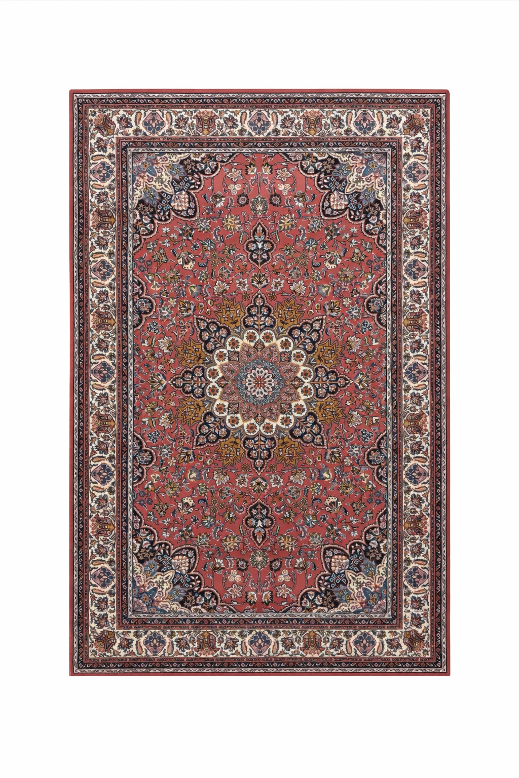 Tapis Kirmansah Rose en Laine — Style Oriental — 150 x 230 cm