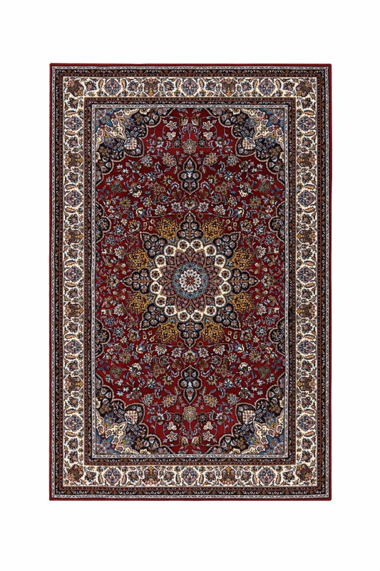 Tapis Kirmansah Rouge en Laine — Style Oriental — 150 x 230 cm